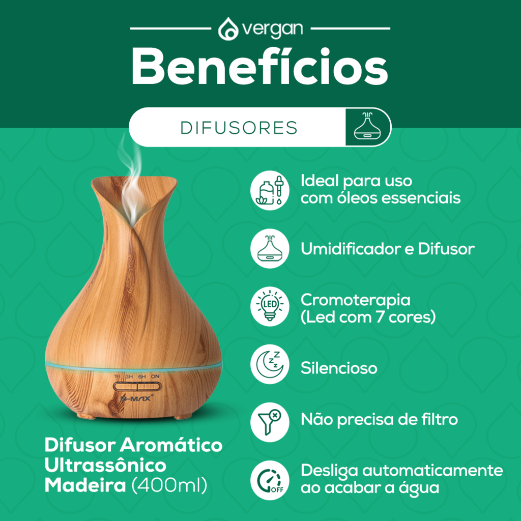 Difusor de Aromas Madeira (500ml)