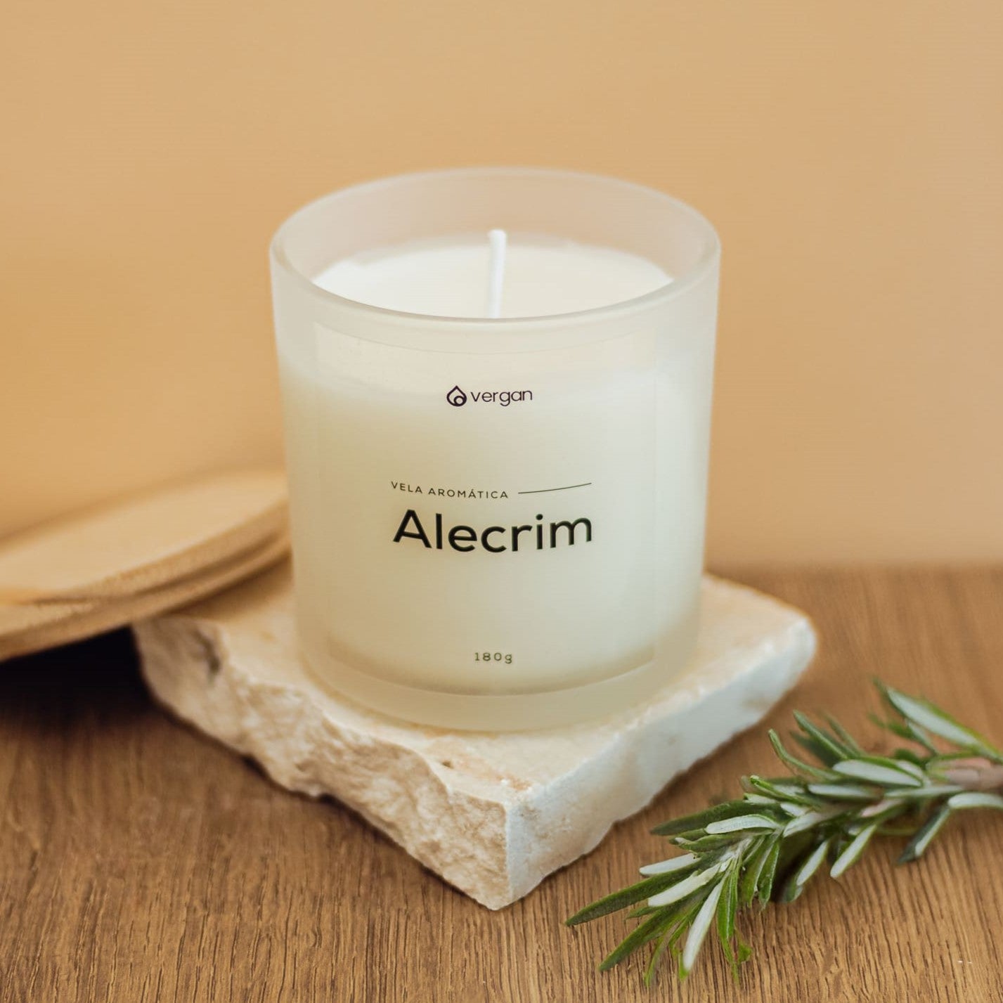 Vela Aromática 100% natural - Alecrim (180g)