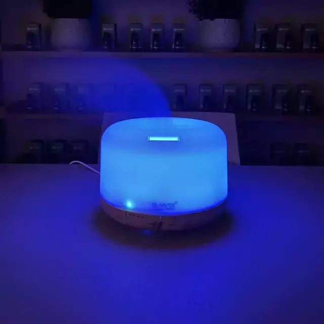 Kit Difusor LED (500ml) + 3 Óleos Essenciais (Lavanda + Alecrim + Laranja) + BRINDE